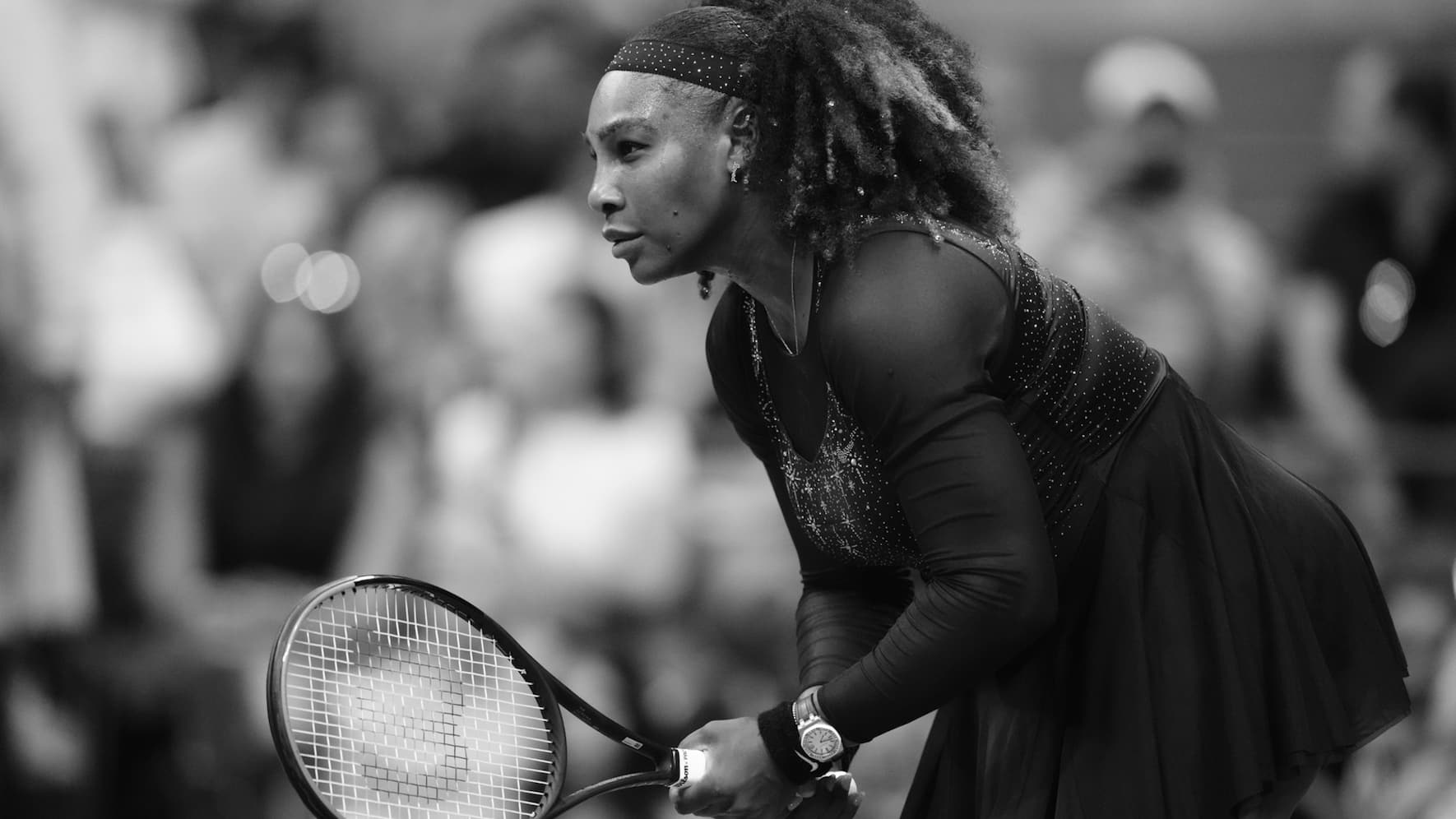Tennis: US Open: USA Serena Williams in action vs Australia Ajla Tomljanovic during womenâs singles third round match at Arthur Ashe Stadium. Flushing, NY 9/2/2022 CREDIT: Erick W. Rasco (Photo by Erick W. Rasco/Sports Illustrated via Getty Images) (Set Number: X164137 TK1)