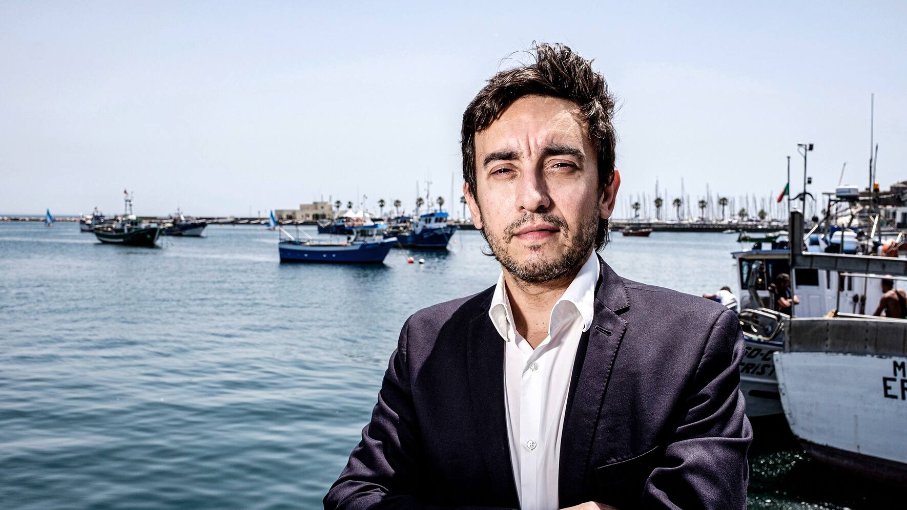 Bruno Macaes, Portuguese politician, political scientist, business strategist, and author., photographed in Cascais Harbour on the 19, July 2016. Credit: Pedro Zenkl