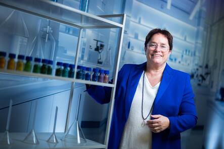 Foto: Thomas Meier. Zürich, 07.02.25. Bilanzmedienkonferenz von Ems Chemie. PK, Pressekonferenz. CEO Magdalena Martullo-Blocher.
