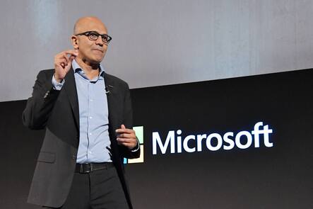 Satya Nadella, Chief Executive Officer CEO of Microsoft speaks during the Microsoft Tech Summit 2018 in Tokyo, Japan on November 5, 2018. PUBLICATIONxINxGERxSUIxAUTxHUNxONLY TKP2018110509 KEIZOxMORI