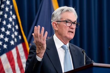 230322 -- WASHINGTON, March 22, 2023 -- U.S. Federal Reserve Chair Jerome Powell attends a press conference in Washington, D.C., the United States, on March 22, 2023. The Fed raised interest rates by 25 basis points at the conclusion of its two-day meeting on Wednesday, lifting the target range of the federal funds rate to 4.75-5 percent. U.S.-WASHINGTON, D.C.-FED-PRESS CONFERENCE LiuxJie PUBLICATIONxNOTxINxCHN