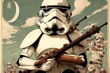 Stormtrooper in Studio Ghibli Stil done by midjourney