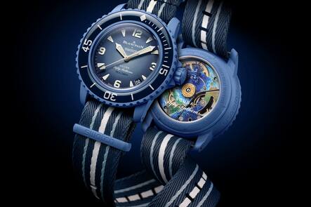 Die «Atlantic Ocean» aus der neuen Swatch-Blancpain-Kollektion.