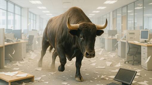 Zinsen, Zölle, Unsicherheit – So bleiben Sie gelassen Marktturbulenzen: Ein Sinnbild für emotionale Ausbrüche an der Börse.