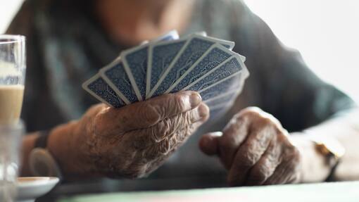 Spielen Sie Gesellschaftsspiele? The jass meeting "Jass-Treff", organised by Pro Senectute's cantonal section of Lucerne, pictured at the Restaurant Militaergarten in Lucerne, Switzerland, on November 11, 2018. Founded in 1917, Pro Senectue is a non-profit organization dedicated to the well-being, dignity and rights of the elderly and offers a wide range of services and courses. (KEYSTONE/Gaetan Bally)