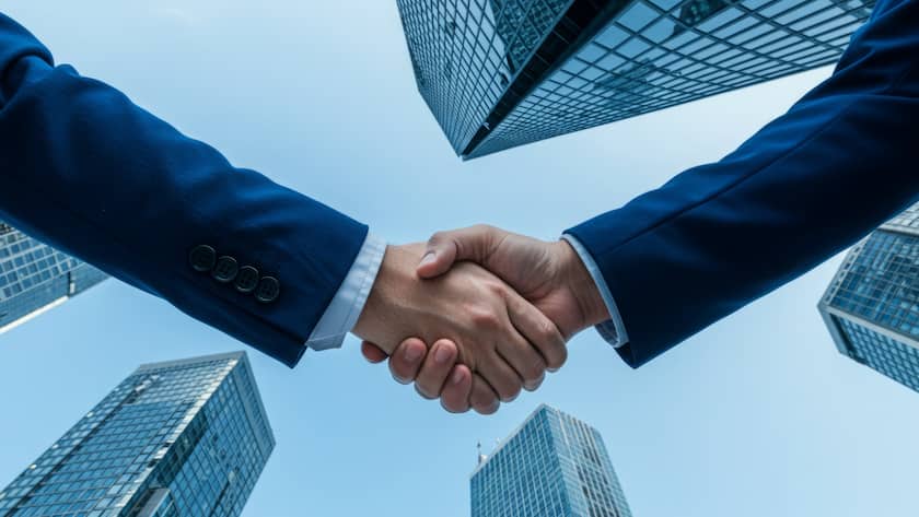 Übernahme - Handschlag - Hand-Shake