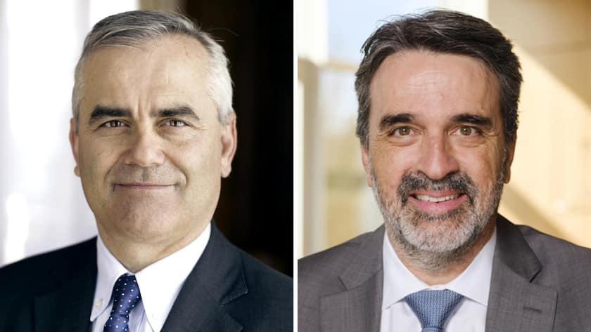 Finma-Chef Urban Angehrn (rechts) ermittelt, ob Ex-CS-Chef Thomas Gottstein (links) persönliche Verantwortung für das Greensill-Debakel trägt.