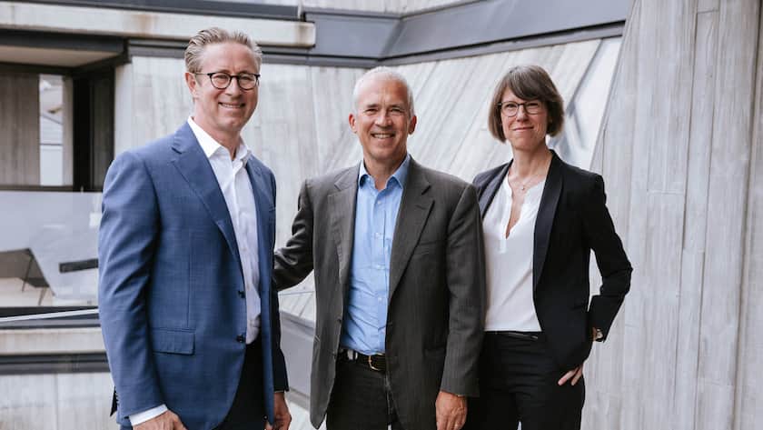 Vontobel: VR-Präsident Andreas Utermann (m.) präsentiert die neuen Co-CEO Georg Schubiger und Christel Rendu de Lint. (zvg)