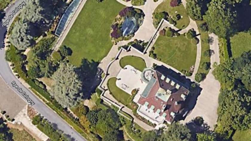 Screenshot Google maps Rampe de Cologny 10