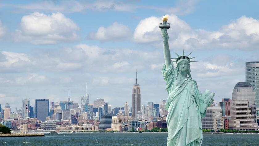 Die Freiheitsstatue in New York USA