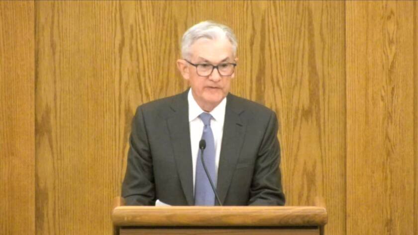 Jerome Powell während seiner Jackson-Hole-Rede 2022.