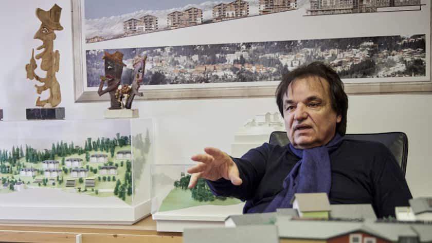 Porträt von Christian Constantin am Sitz seiner Firma in Martigny.