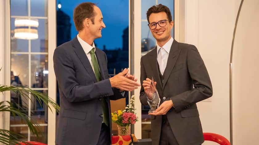 Swiss Impact Award, Duolingo-Gründer Severin Hacker, verliehen in New York (USA) am 16. September 2024.