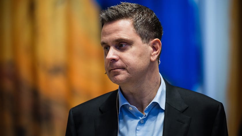 Foto: Stefan Bohrer, Basel, 30.1.25: 2024 full-year results media conference of pharmaceutical company Roche in Basel, Switzerland. Dr. Thomas Schinecker, CEO.