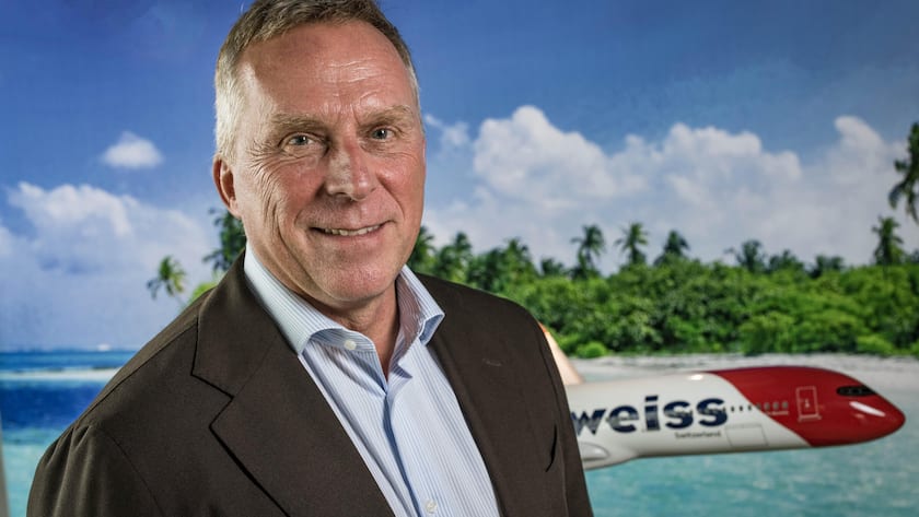 Bild: Philippe Rossier, 2.9.2024, Klonen ZH, Bernd Bauer, 58(?), CEO-Edelweiss. Mit Jean-Claude Raemy