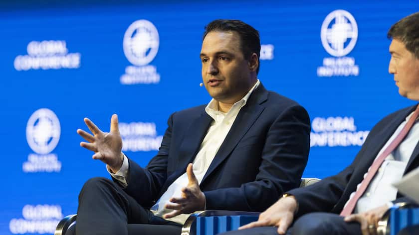 David Layton, chief executive officer of Partners Group Holding, participates in a panel discussion during the Milken Institute Global Conference in Beverly Hills, California, U.S., on Tuesday, May 3, 2022. The event convenes the best minds in the world to tackle its most urgent challenges and to help realize its most exciting opportunities. Photographer: Lauren Justice/Bloomberg