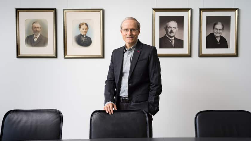 Carl Elsener, Victorinox, portraitiert am 30. August 2018 in Ibach.(KEYSTONE/Gaetan Bally)