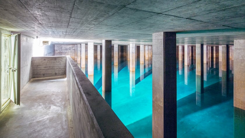 Wasserversorgung der Stadt Zuerich fotografiert am 27. Januar 2015 in Zuerich.Reservoir Lyren in Zuerich Altstetten(KEYSTONE/Gaetan Bally)