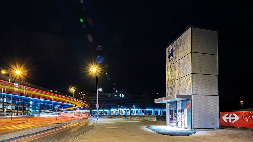 Fahrradturm: Solche Infrastrukturlösungen erleichtern die Nutzung von nachhaltigen Verkehrsmitteln.