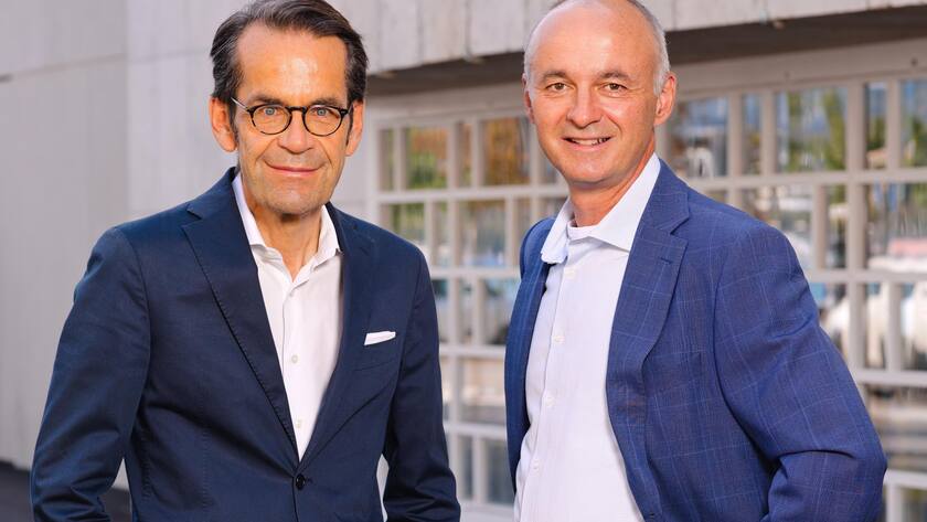 Dominique von Matt (links) und Jean-Marc Grand nehmen das Marketing in die Pflicht.