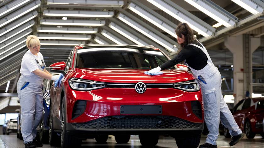 Produktion von Elektrofahrzeugen bei Volkswagen Wirtschaft.