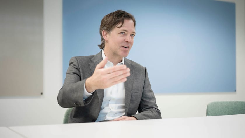 Roman Studer, CEO der Schweizerischen Bankiervereinigung (SBVg), posiert fuer ein Portrait am Montag, 9. Oktober 2023, am Sitz der SBVg in Zuerich. (KEYSTONE/Christian Beutler)