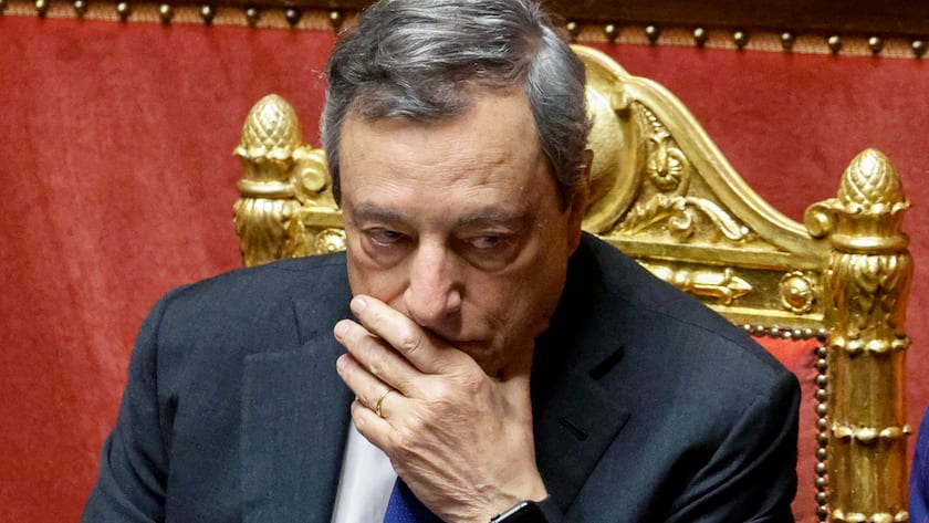 July 20, 2022, ROME, ITALY: Italy s Prime Minister Mario Draghi attends a Senate session on a confidence vote on his government, Rome 20 July 2022..ANSA/FABIO FRUSTACI ROME ITALY - ZUMAa110 20220720_zaf_a110_029 Copyright: xFabioxFrustacix