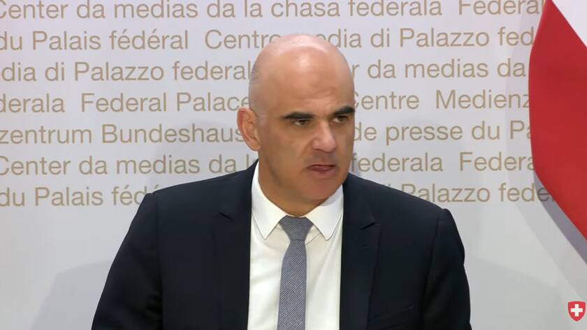 Gesundheitsminister Alain Berset in der Pressekonferenz.