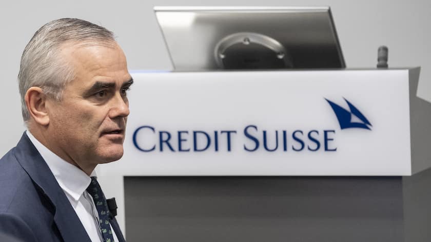 Thomas Gottstein, the new CEO of the Swiss bank Credit Suisse, prior the press conference of the full-year results of 2019 in Zurich, Switzerland, Thursday, Feburary 13, 2020. (KEYSTONE/Ennio Leanza).