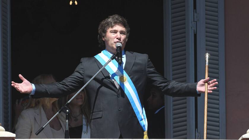 Javier Milei bei der Amtseinführung als Präsident Argentiniens.