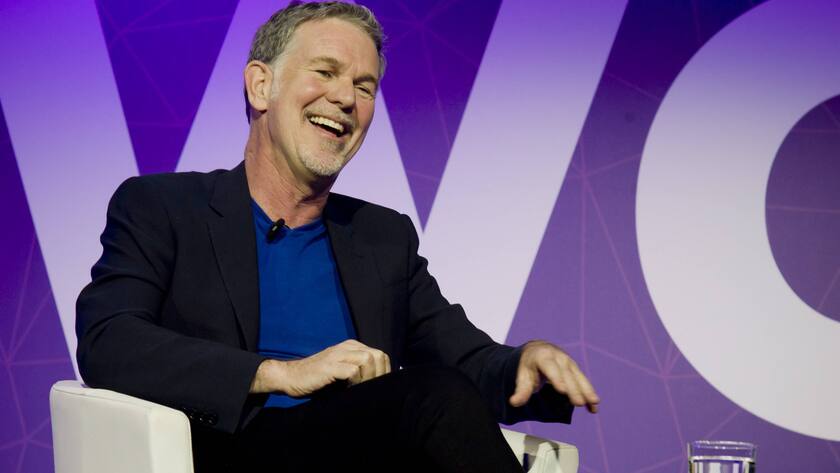 February 27, 2017 - Barcelona, Catalonia, Spain - REED HASTINGS, CEO and Founder of Netflix, during it s conference at Mobile World Congress 2017, world s biggest mobile fair in which brings together the leading mobile companies and where the latest developments in the sector are presented. Barcelona Spain - ZUMAb137 20170227_zap_b137_059 Copyright: xJordixBoixareux