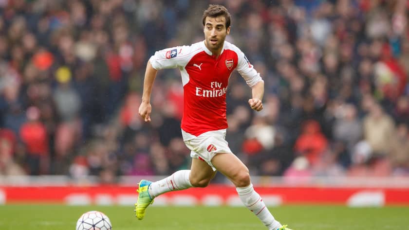 Mathieu Flamini of Arsenal during the Emirates FA Cup 5th round match between Arsenal and Hull City played at The Emirates Stadium, London on February 20th 2016