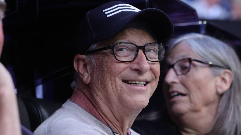 Bill Gates am Halbfinale des Australian Open 2023: Der Microsoft-Gründer steigt in den Biermarkt ein.