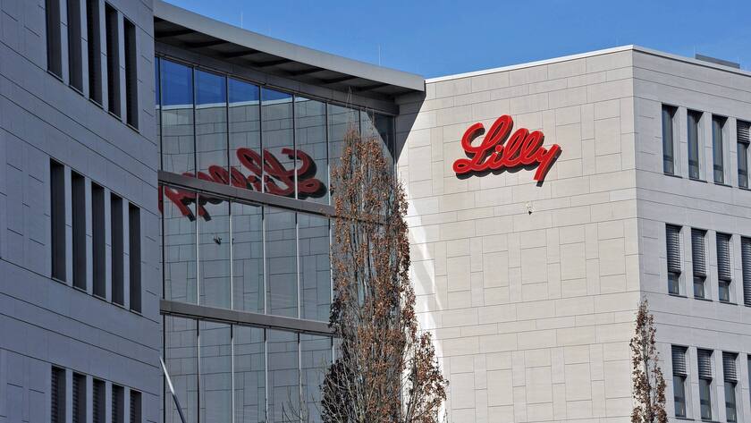 Ein Gebäude des Pharmakonzerns Eli Lilly in Bad Homburg, Deutschland.