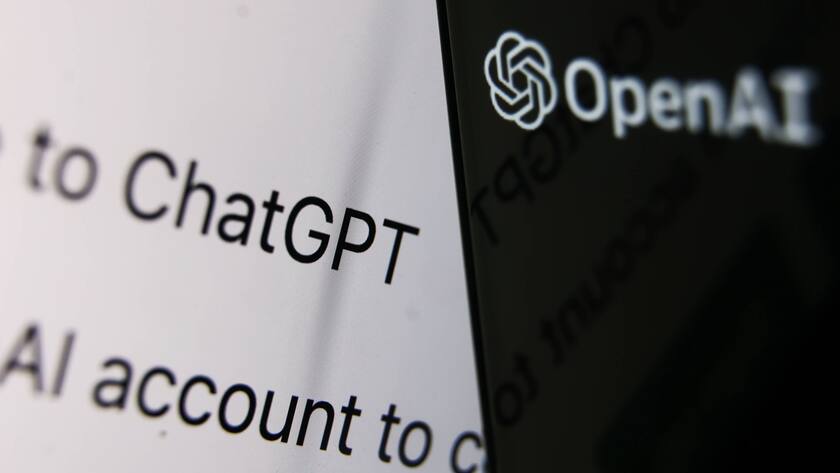 OpenAI And ChatGTP OpenAI logo displayed on a phone screen and ChatGPT website displayed on a laptop screen are seen in this illustration photo taken in Krakow, Poland on December 5, 2022. Krakow Poland PUBLICATIONxNOTxINxFRA Copyright: xJakubxPorzyckix originalFilename: porzycki-openaian221205_npqD5.jpg