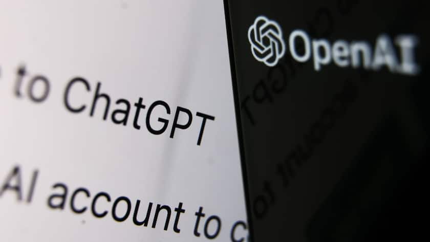 OpenAI And ChatGTP OpenAI logo displayed on a phone screen and ChatGPT website displayed on a laptop screen are seen in this illustration photo taken in Krakow, Poland on December 5, 2022. Krakow Poland PUBLICATIONxNOTxINxFRA Copyright: xJakubxPorzyckix originalFilename: porzycki-openaian221205_npqD5.jpg