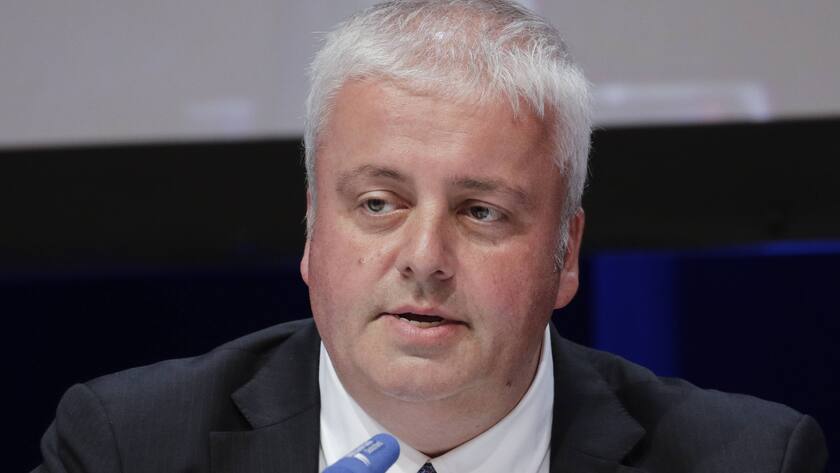 12.06.2018, Berlin, Deutschland - Wirtschaftstag 2018 des Wirtschaftsrat Deutschland. Foto: Burkard Balz, MdEP, Finanzpolitischer Sprecher der EVP-Fraktion1 im Europaeischen Parlament, designiertes Mitglied des Vorstands, Deutsche Bundesbank. *** 12 06 2018 Berlin Germany Business Day 2018 of the Economic Council Germany Photo Burkard Balz MEP EPP Spokesman on Political Speeches1 Member of the Board of Directors designated in the European Parliament Deutsche Bundesbank MR: N