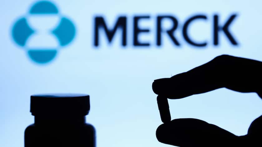 Pille mit dem Logo des US-Pharmakonzerns Merck & Co.