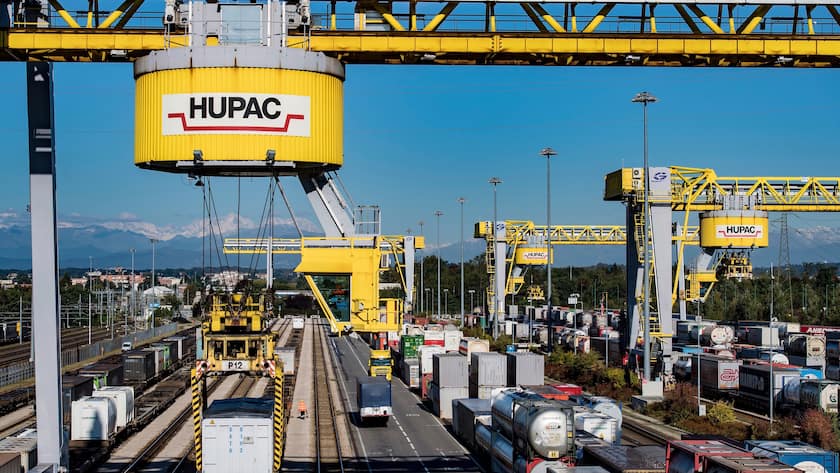 Busto Arsizio: trasporto internazionale ferroviario termiale hub centrale della rete Shuttle Net di Hupac. ï¿ï¾© Ti-Press / Gabriele Pu