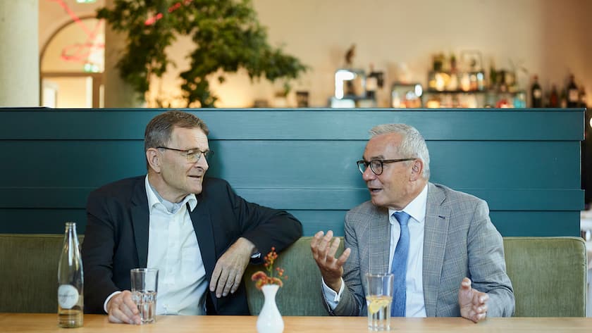 Gespräch Ruedi Noser und Hans-Jörg Bertschi