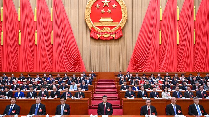 Chinas Präsident Xi Jinping am Volkskongress in Peking: Die Bevölkerung erwartet eine wirtschaftliche Perspektive.