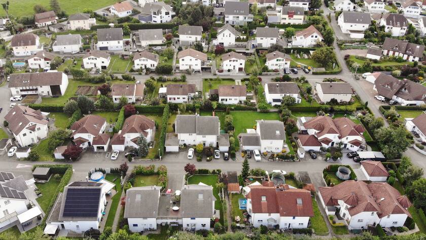 Foto Manuel Geisser 24.08.2021 Aargau : Wohnsiedlung Einfamilienhäuser *** Photo Manuel Geisser 24 08 2021 Aargau housing estate single family houses