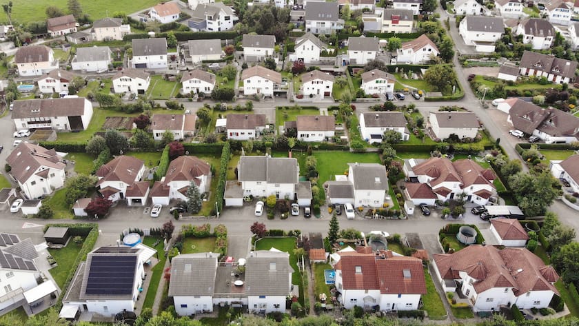 Wohnsiedlung im Kanton Aargau: Noch haben sich die Immobilienpreise nicht abgekühlt.