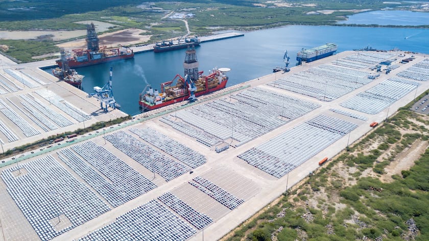 Der von China betriebene Hafen von Hambantota im Süden Sri Lankas.
