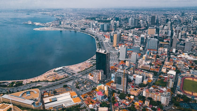 Luftaufnahme von Luanda, der Hauptstadt Angolas