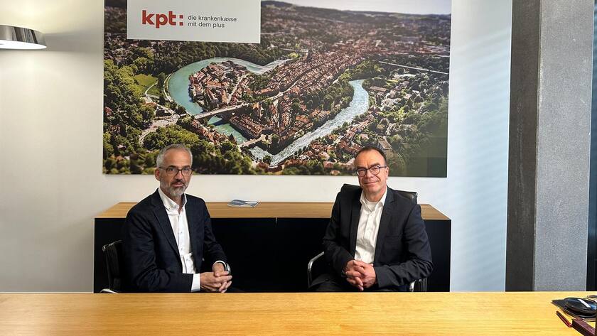 Daniel Wenger, Inventx (l.) und Roland Bosshard, KPT