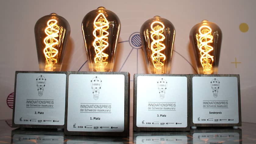 Les trophées du Prix de l’innovation de l’assurance suisse