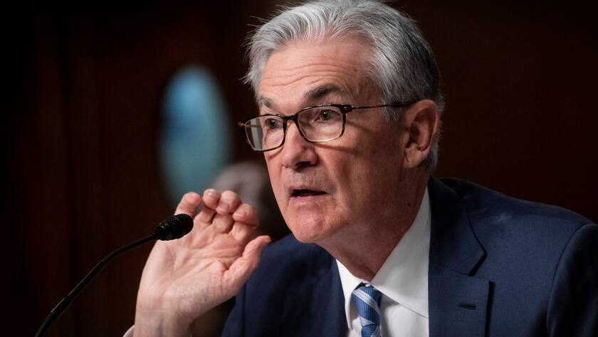 November 30, 2021, Washington, District of Columbia, USA: Jerome H. Powell, Chairman, Board of Governors of the Federal Reserve System appears before a Senate Committee on Banking, Housing, and Urban Affairs hearing to examine CARES Act oversight of Treasury and the Federal Reserve, focusing on building a resilient economy, in the Dirksen Senate Office Building in Washington, DC, Tuesday, November 30, 2021 Washington USA - ZUMAs152 20211130_zaa_s152_029 Copyright: xRodxLamkeyx