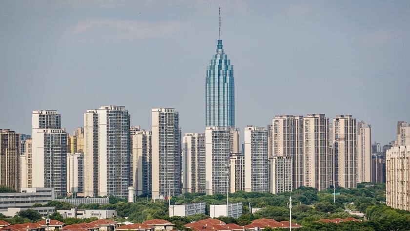 Hochhäuser in der chinesischen Stadt Changzhou: Die Immobilienkrise droht sich zu verschärfen.