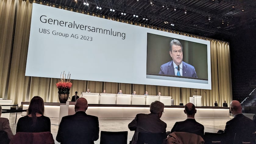 UBS-Präsident Colm Kelleher an der Generalversammlung der Grossbank